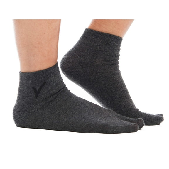 Gunmetal Grey Ankle Casual V-Toe Flip-Flop Tabi Big Toe Socks