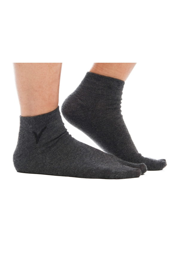 Gunmetal Grey Ankle Casual V-Toe Flip-Flop Tabi Big Toe Socks