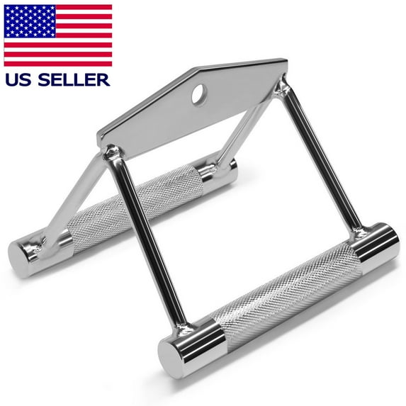 Comfortable Grip Double D Row Handle Cable Attachment for Strength and Weight Training