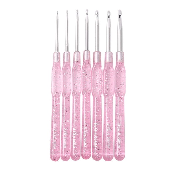 Comfortable Grip Plastic Handle Crochet Hook Set Reduces Fatigue Ergonomic Shape Prolonged Crafting
