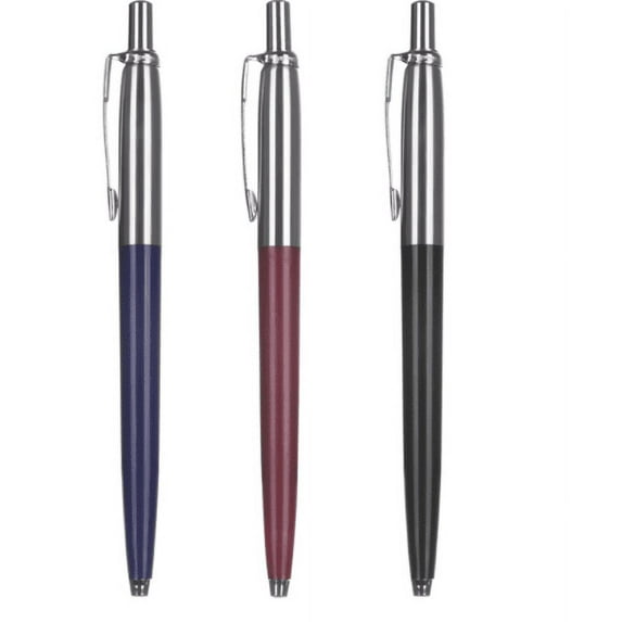 Comfortable Grip Retractable Metal Ballpoint Pens, Easy-Drying Ink Eliminates Smudges, Portable Design For Convenience, Lightweight Build Ensures Durability Without Compromise,