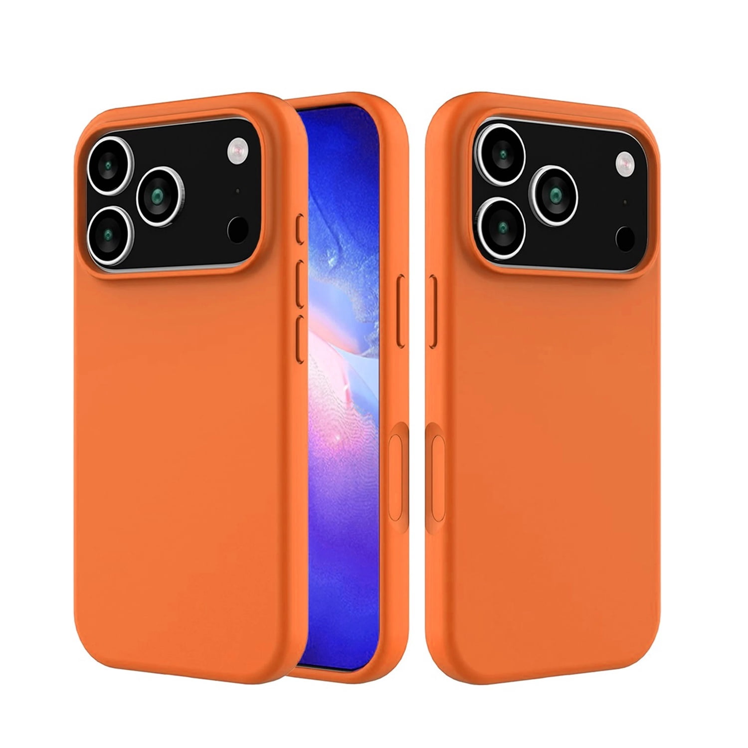 Comfortable Grip Silicone Case for iPhone 17 Pro Max - Orange