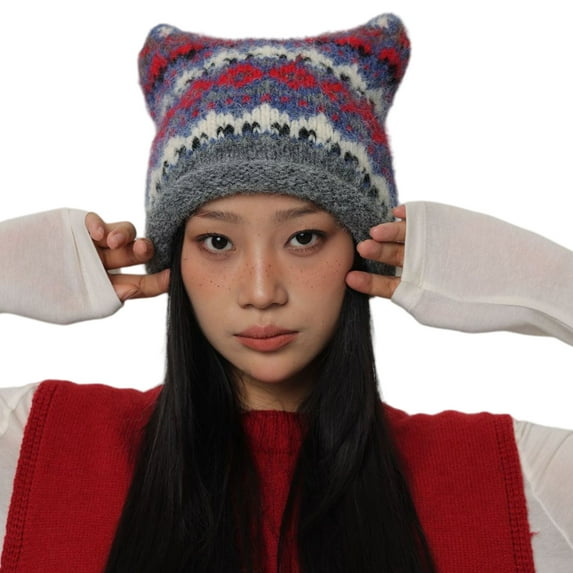 Comfortable Hat Ventilated Cooling Hat Unique Cats Ears Hat Winter Unisex Hat for Everyday Fashionable