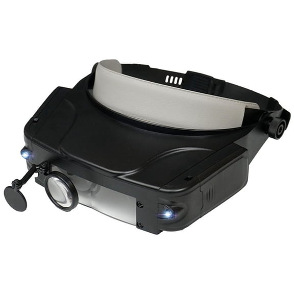 Comfortable Headset Magnifying Glass Providing Multiple Magnifications for Electronics Repair and Model Making