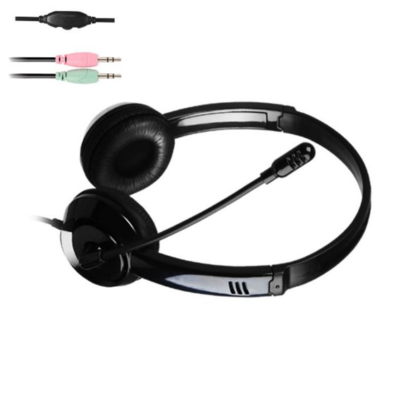 Comfortable Headsets with Adjustable Headband and 3.5mm Plugs Headphone for Gaming and Office Travel Use Earphone
