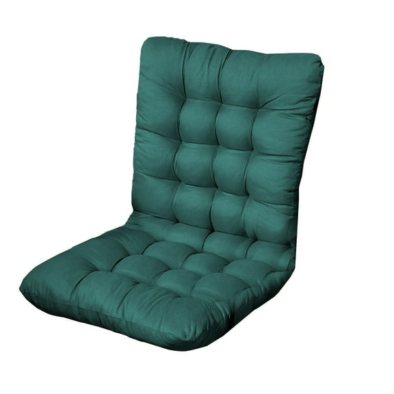 Comfortable High-Back Chair Cushion for Indoor & Outdoor Use, Thick Padded Seat with Soft Fabric, 35x70 cm, Green