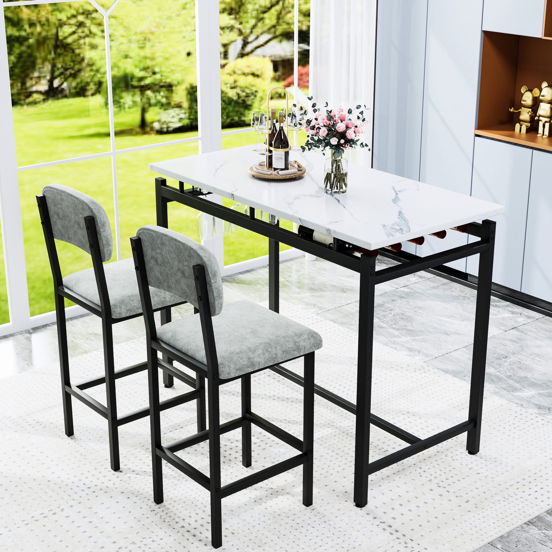 Comfortable High Chairs & Compact Design | Can be Used as Homework or Coffee Table