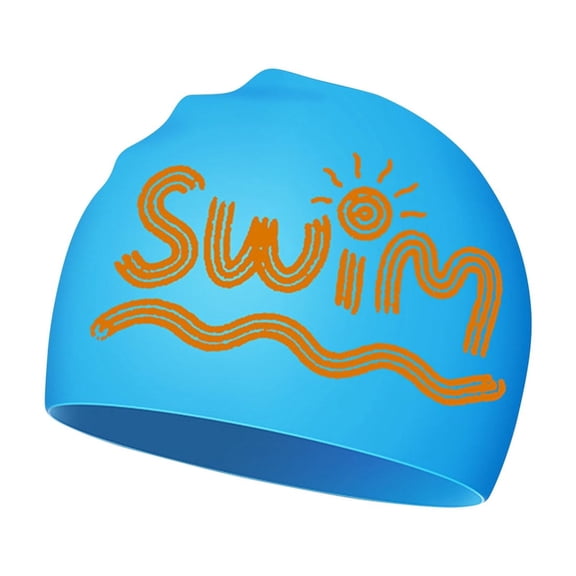 Comfortable High Elasticity Swimming Hat for Use,Color Swimming Cap for Pool Training,Stretch Silicone Swim Cap for Long Hair Protection,for Swimming Pool,Beach,Lake,Blue
