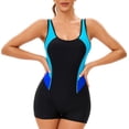 thumbnail image 1 of Comfortable High Neck One Piece Swimsuit - Women's Secure Bathing Suit with Wide Straps for Swimming & Relaxation, 1 of 8
