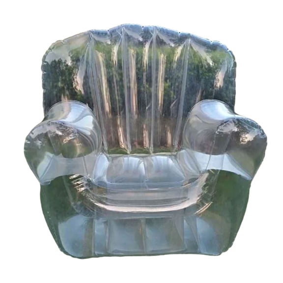 Comfortable Inflatable Clear Chair With Ergonomic Support Blowing Up Air Sofa Couch For Pool Side Lounging And Relaxation