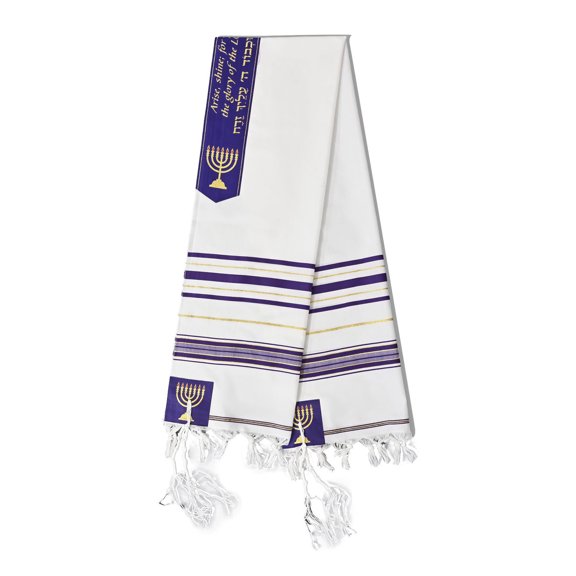 Comfortable Jews Prayers Shawl Tallit 71in Traditional Design With Tzitzit Fringes for Devotional Practice Theme Event