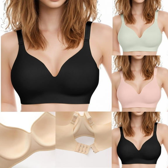 Comfortable Lace Bra Underwear No Rims for Women, Breathable & Soft Material, Everyday Wear, Seductive Lingerie, All Seasons #Black,L