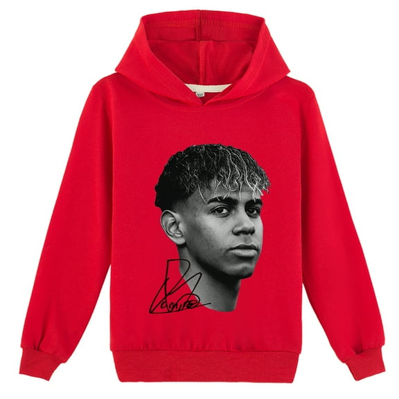 Comfortable Lamine Yamal Graphic Sweatshirt Hoodie Long Sleeve for School Student Sports Holiday