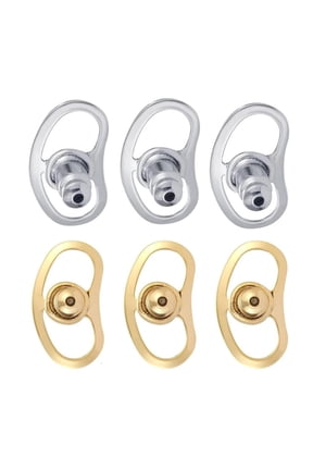 Comfortable Large Earring Backings for Stabilizing Heavy Jewelry 6 Pieces