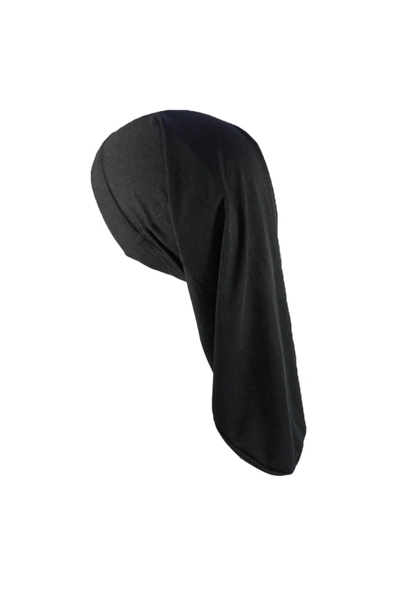 Comfortable Long Tail Hair Wrap Turban Hat for Men Quick Dry Polyester Dreadlocks Head Wrap for Men's Long Hair