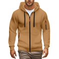 thumbnail image 1 of Comfortable Men Athletic Hooded Jacket Double Zipper Storage Sports Look, 1 of 20
