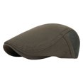 thumbnail image 1 of Comfortable Men's Cotton Newsboy Cap Flat Hat Classic Herringbone Pattern Adjustable Fit for Golf Cabbie Driving Daily Wear (AG), 1 of 4