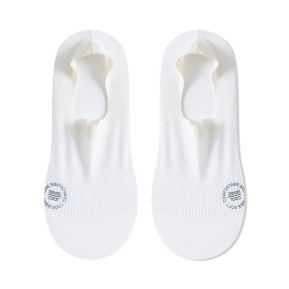 Comfortable Mesh Low Cut Cotton Sole Ankle Sock Ice Silk Socks Invisible Boat Socks Men's Socks Thin Socks WHITE