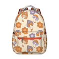 thumbnail image 1 of Comfortable Mushroom Print Backpack for College, Roomy School Bookbag with Computer Compartment, Durable Material, Wonderful Gift for Students Daily Use, 1 of 6