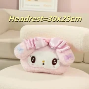 Comfortable My Melody Back Cushion Headrest For Car Seat Chair Sofa Bed Kuromi Cinnamoroll Cuddly Pillow Home Decor Xmas Gifts