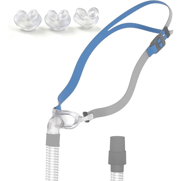 Comfortable Nasal Pillow Mask With Flexible Tubing Breathable Nasal Pillow Mask For Freedoms Of Movement During Sleep