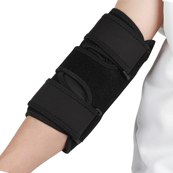 Comfortable Night Sleep Compressions Elbow Brace Joint Stabilizer Adjustable Elbow Guard with 2 Removable Metal Splints