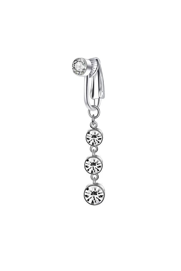 Comfortable No Piercing Belly Button Clip Stylish Navel Rings Women Body Jewelry Fashionable Accessory for Parties
