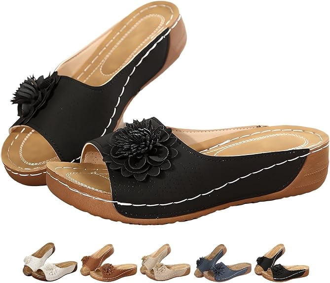 Stretch Knit Open-Toe Sandals for Women – Comfortable & Trendy Design
