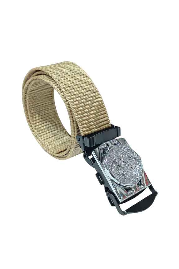 Comfortable Nylon Belt with Secure Silver Auto-Locking Buckle | Flexible, Strong and Easy-Fit Strap for Work, Travel and Everyday Outfits