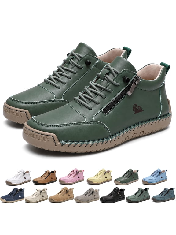 Comfortable Orthopedic Zipper Sneakers for Women, Casual Walking Shoes with Flexible Sole