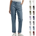 thumbnail image 1 of Comfortable Oversize Pants For Women Solid-Color Casual Straight-Button Pocket Work Dark Gray Workout Trousers (3XL), 1 of 8