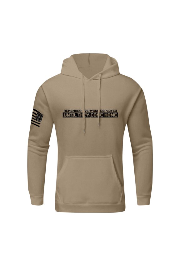 Comfortable Pink Hoodie Remember Everyone Deployed Until They Come Home Patriotic Design, Unisex