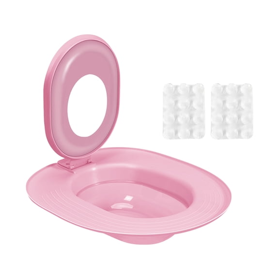 Comfortable Pink Sitz Bath for Postpartum Care, Hemorrhoid Relief, and Perineal Soaking with 20 Fizzing Tablets