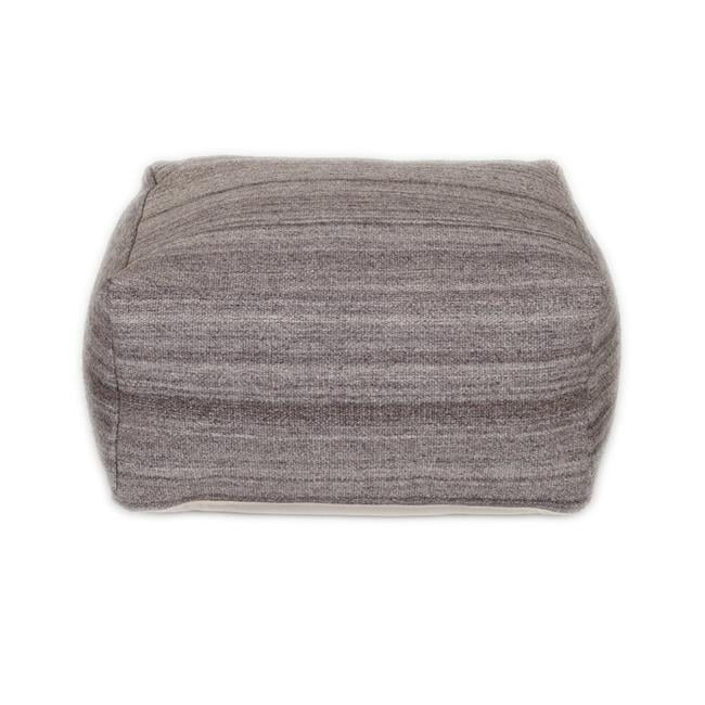 Stone Gray And Brown Pouf Stone Gray And Brown Pouf