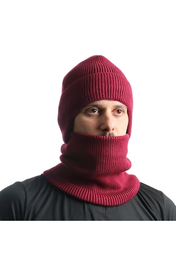 Comfortable Pullover Hat and Neck Warmer Set for Women Men Unisex Winter Autumn Accessories for Outdoor Snow Activity