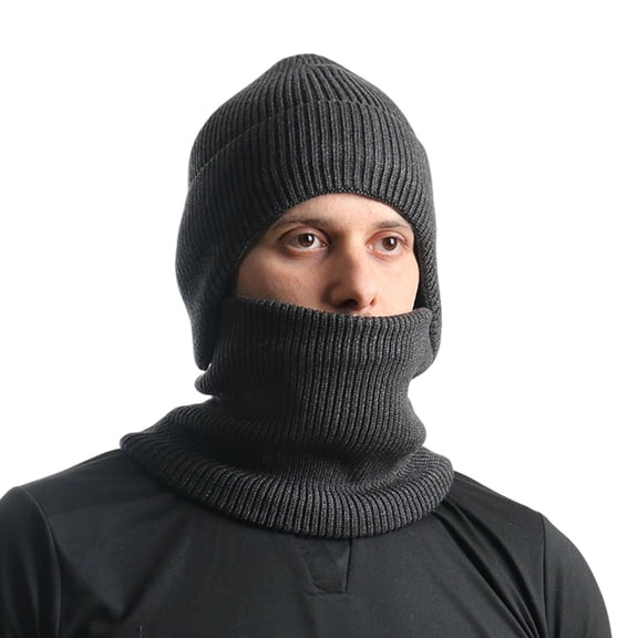 Comfortable Pullover Hat and Neck Warmer Set for Women Men Unisex Winter Autumn Accessories for Outdoor Snow Activity