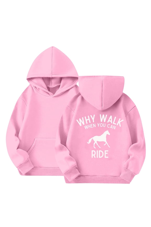 Comfortable Pullover Hoodie Sweatshirt with Horse Graphic and Motivational Quote for Equestrian Enthusiasts Unisex Design Suitable for Outdoor Activities