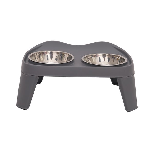 Comfortable Raised Dog Dish with Separate Food Water Sections Grip Base Helps Digestion for Adult Growing Dogs Elevated Dog Bowl