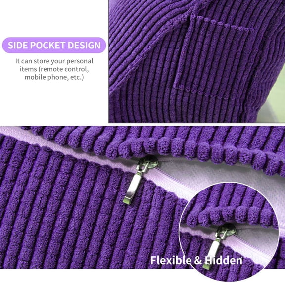 Comfortable Reading Pillow Pillows Pillow Comfortable Reading Pillow With Zip Pocket Wedge Bolster Small Back Support Pillow for Office Home Bed Sofa