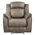 thumbnail image 1 of Comfortable Reclining Chair, Microfiber Upholstery, Sandy Brown, 32" Fully Reclined Height For A Laid-back Position 39.5" Depth, Brown Relaxing Experience, 1 of 6