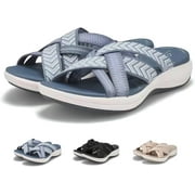 Comfortable Recovery Orthopedic Walking Plantar Fasciitis Slides Sandals for Women with Arch Support Wide Width