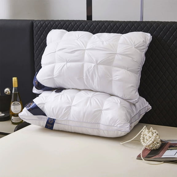 Comfortable Recycled Fiber Support Pillow for Back, Side, and Stomach Sleepers – Breathable, Resilient, Washable, Gentle on Skin, Ideal for Restful Night Sleep