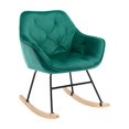 thumbnail image 1 of Comfortable Rocking Chair Accent Chair for Elderly and Adults, Home Rocking Accent Chair for Leisure Time, Modern Comfy Single Sofa Chair Rocker Armchair for Bedroom Living Room Office, Emerald, 1 of 7