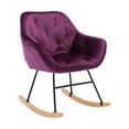 thumbnail image 1 of Comfortable Rocking Chair Accent Chair for Elderly and Adults, Home Rocking Accent Chair for Leisure Time, Modern Comfy Single Sofa Chair Rocker Armchair for Bedroom Living Room Office, Purple, 1 of 7