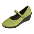 thumbnail image 1 of Comfortable Sandals for Women Strappy Summer Fashion Women's Casual On Shoes Fashion Suede Wedge Heel Comfortable Everyday Walking Shoes For Women Stylish Loafers, 1 of 9
