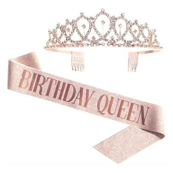 Comfortable Satin Material Birthday Queen Sash, Fits Most Wearers Elegant Birthday Decoration for Women Girls Gift