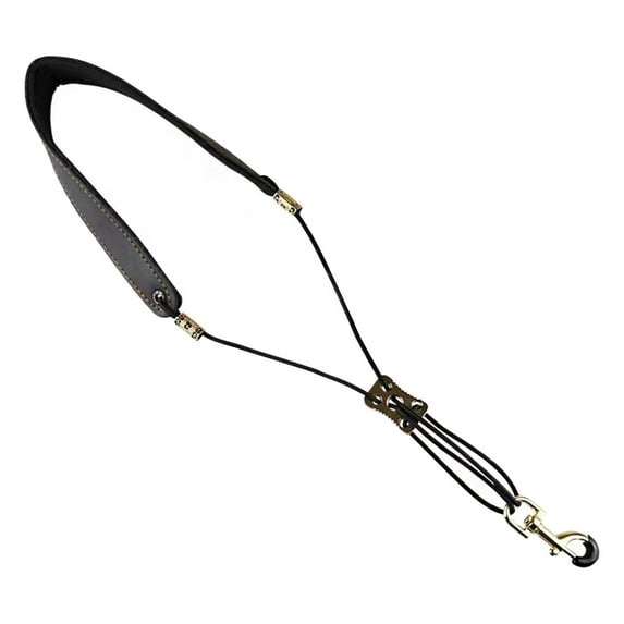 Comfortable Saxophone Strap Soft PU Leather Neck Strap Adjustable Length Neck Padded Saxophone Strap Harnesses Neck Bands