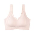 thumbnail image 1 of Comfortable Seamless Bra for Lady Womens Adjustable T-Shirt Bras Smoothing Back Wireless Sports Underwear Bras Solid Color Wirefree Seamless Brassiere 3XL, 1 of 3