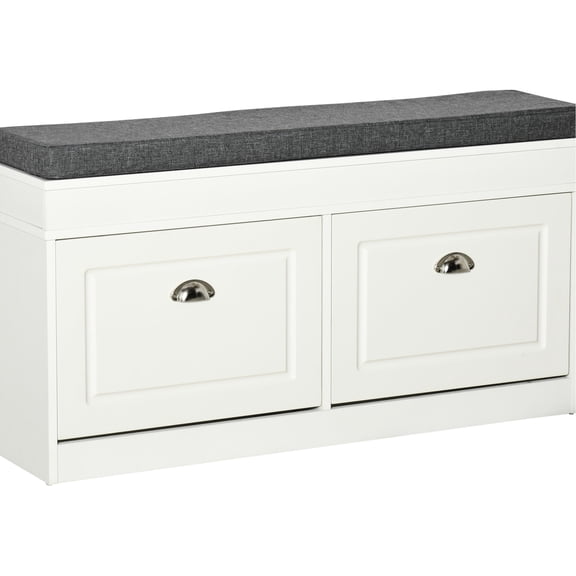 Comfortable Seating & Adjustable Board - Mudroom Shoe Rack Bench