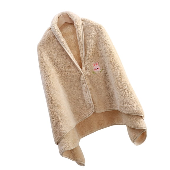 Comfortable Shawl Wearable Blanket for Couch Sleep Machine Washable Shoulder Wrap Blanket for Daily Use